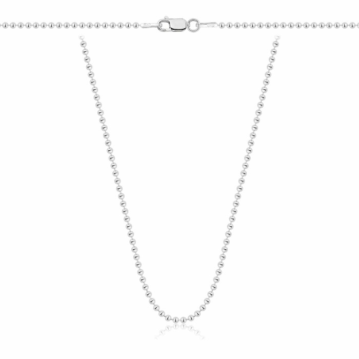 SREBRNY ŁAŃCUSZEK KULKOWY 925 - 1,6MM