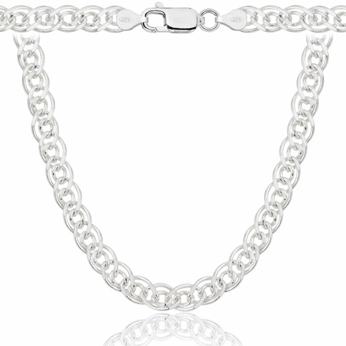 SREBRNY ŁAŃCUSZEK NONNA MONALIZA 925 - 7,6MM