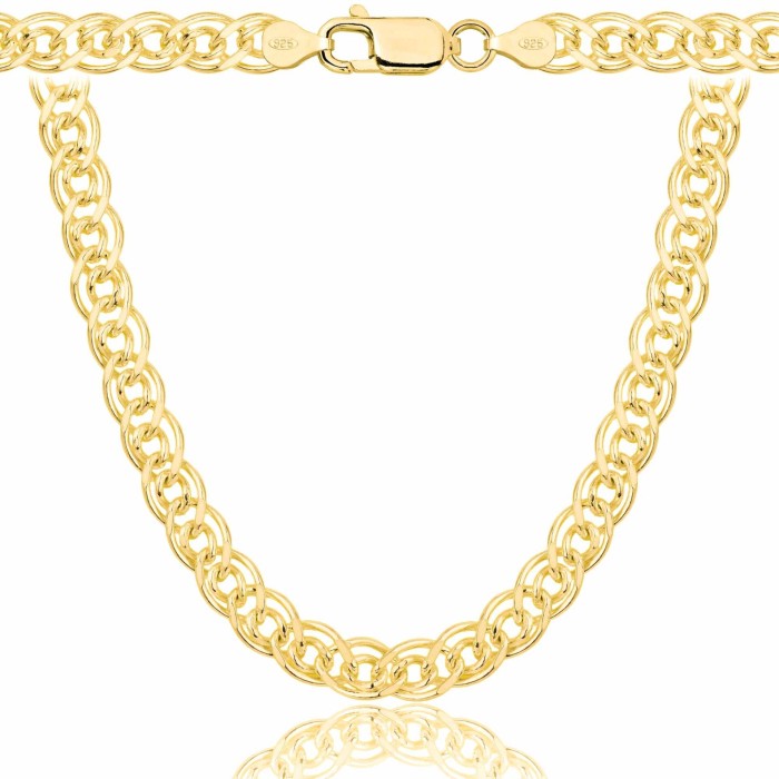 POZŁACANY SREBRNY ŁAŃCUSZEK NONNA MONALIZA 925 585 - 7,6MM