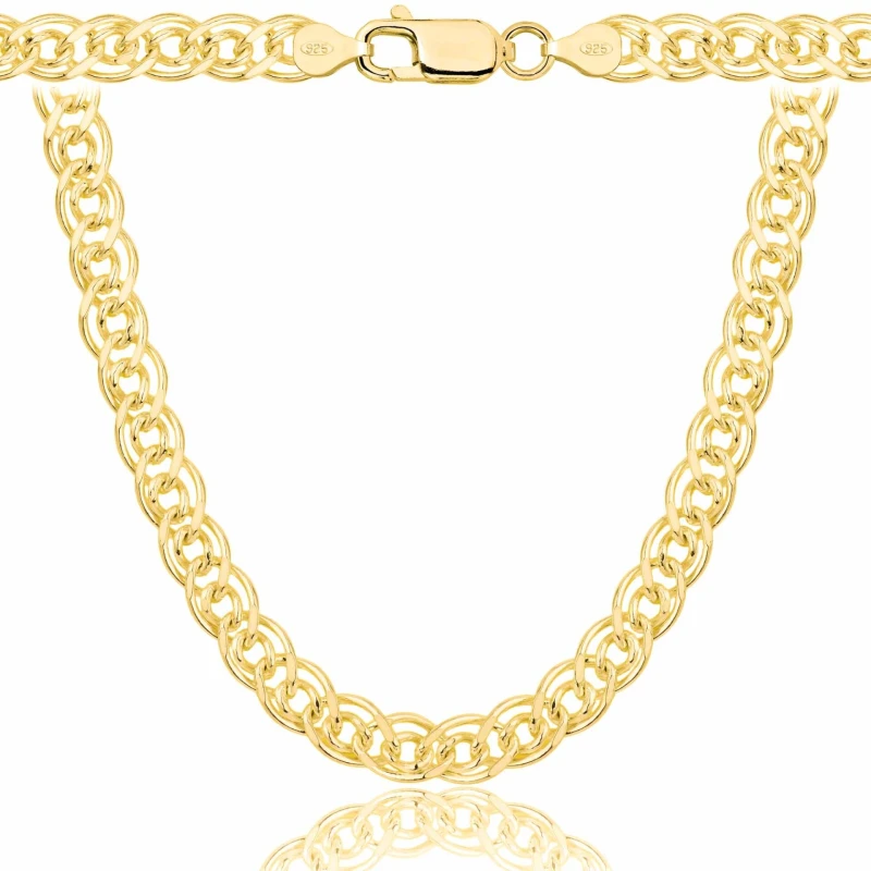 POZŁACANY SREBRNY ŁAŃCUSZEK NONNA MONALIZA 925 585 - 7,6MM
