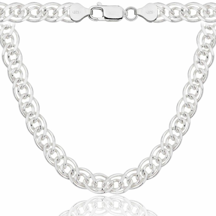 SREBRNY ŁAŃCUSZEK NONNA MONALIZA 925 - 9MM