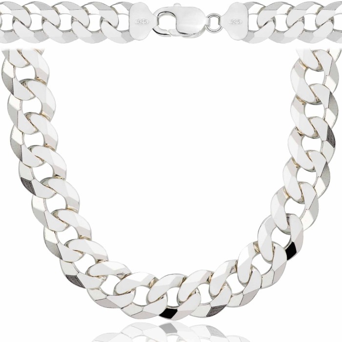 SREBRNY ŁAŃCUSZEK PANCERKA 925 - 12,3MM