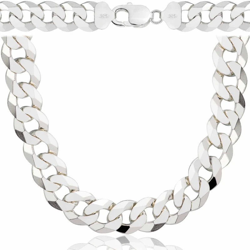 SREBRNY ŁAŃCUSZEK PANCERKA 925 - 12,3MM