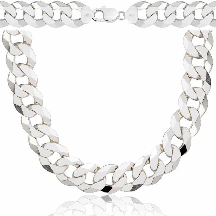 SREBRNY ŁAŃCUSZEK PANCERKA 925 - 14,3MM