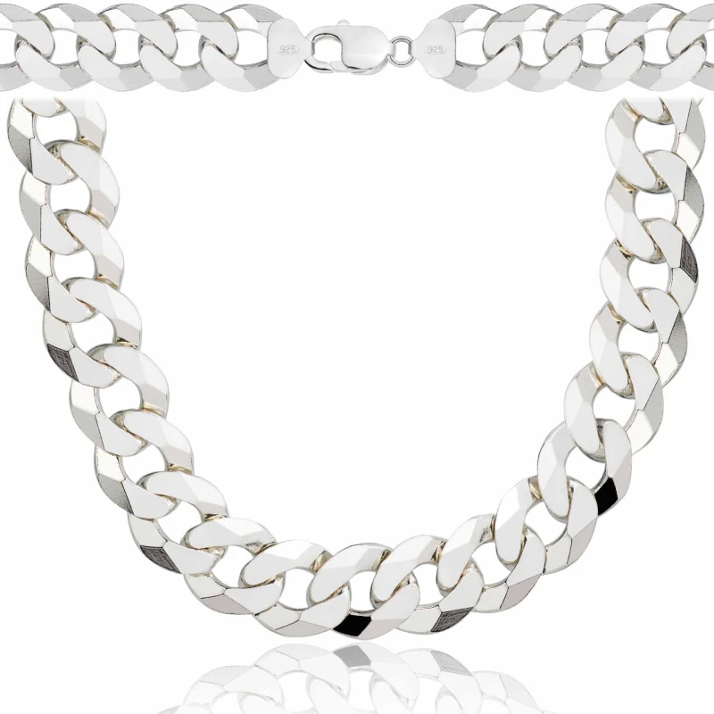 SREBRNY ŁAŃCUSZEK PANCERKA 925 - 14,3MM