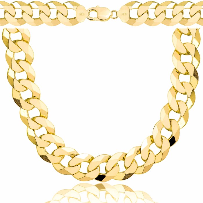 POZŁACANY SREBRNY ŁAŃCUSZEK PANCERKA 925 585 - 14,3MM
