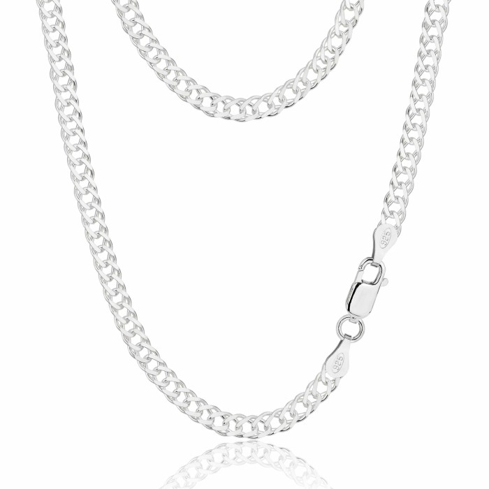 SREBRNY ŁAŃCUSZEK ROMBO 925 - 4,3MM