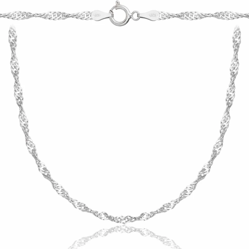 SREBRNY ŁAŃCUSZEK SINGAPUR 925 - 3MM