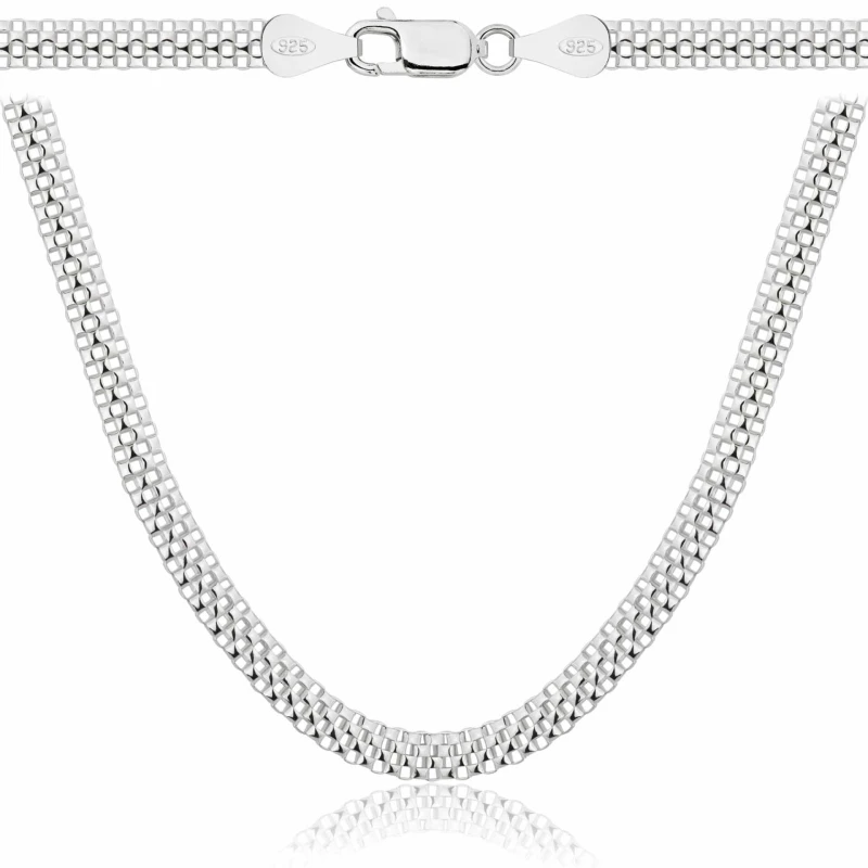 SREBRNY ŁAŃCUSZEK TUB 925 - 4MM