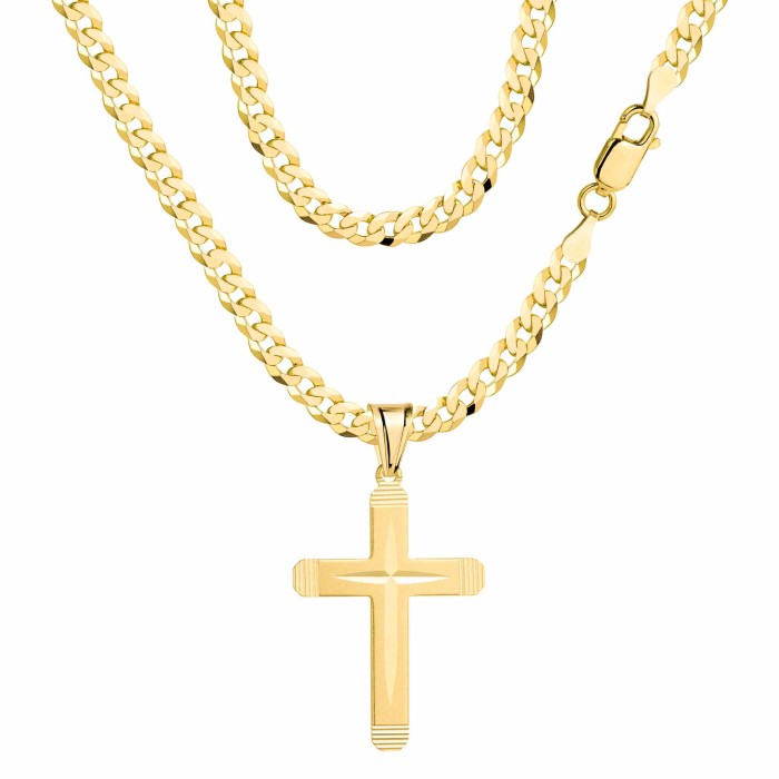 POZŁACANY SREBRNY ŁAŃCUSZEK PANCERKA Z KRZYŻYKIEM 925 585 - 3,8MM