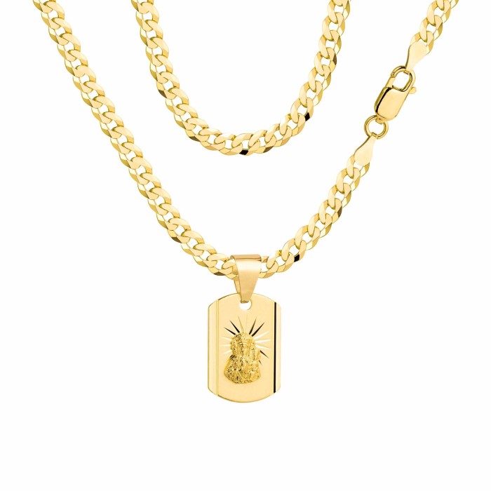 POZŁACANY SREBRNY ŁAŃCUSZEK PANCERKA Z MEDALIKIEM 925 585 - 3,8MM