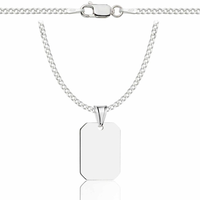 SREBRNY ŁAŃCUSZEK PANCERKA Z NIEŚMIERTELNIKIEM 925 - 2MM