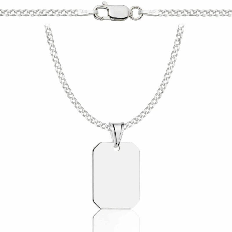 SREBRNY ŁAŃCUSZEK PANCERKA Z NIEŚMIERTELNIKIEM 925 - 2MM