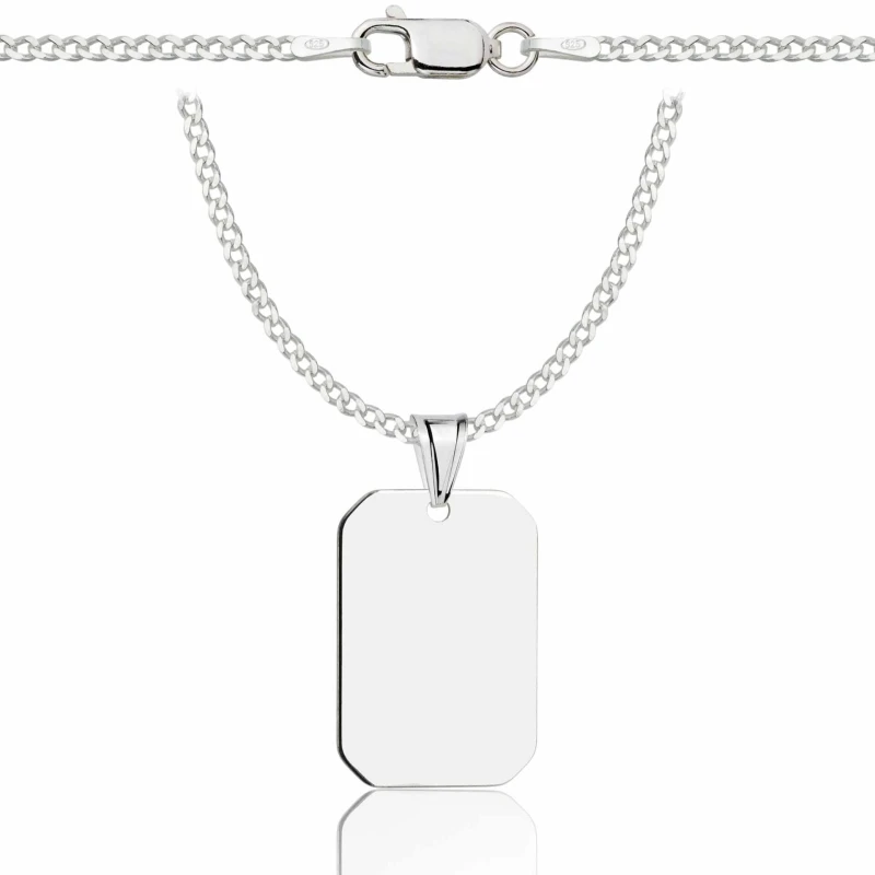 SREBRNY ŁAŃCUSZEK PANCERKA Z NIEŚMIERTELNIKIEM 925 - 2MM
