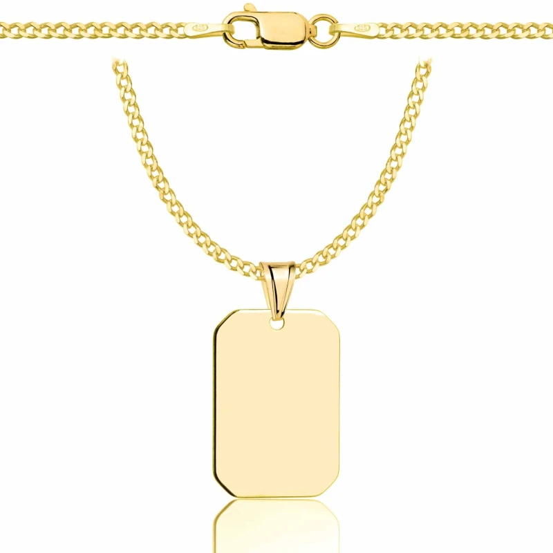 POZŁACANY SREBRNY ŁAŃCUSZEK PANCERKA Z NIEŚMIERTELNIKIEM 925 585 - 2MM