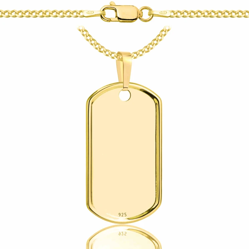 POZŁACANY SREBRNY ŁAŃCUSZEK PANCERKA Z NIEŚMIERTELNIKIEM 925 585 - 2MM