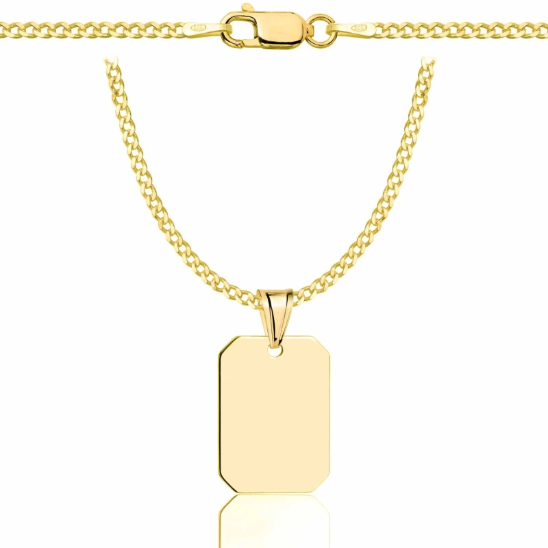 POZŁACANY SREBRNY ŁAŃCUSZEK PANCERKA Z NIEŚMIERTELNIKIEM 925 585 - 2MM