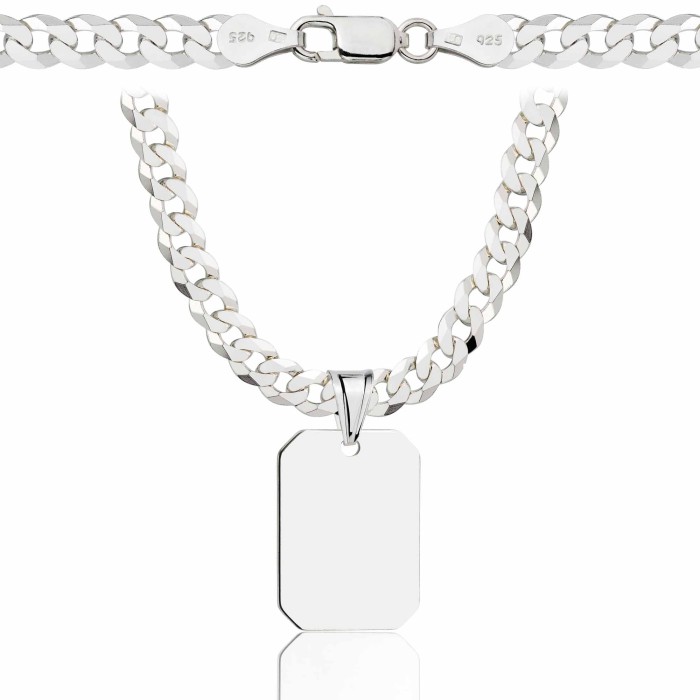 SREBRNY ŁAŃCUSZEK PANCERKA Z NIEŚMIERTELNIKIEM 925 - 5,6MM