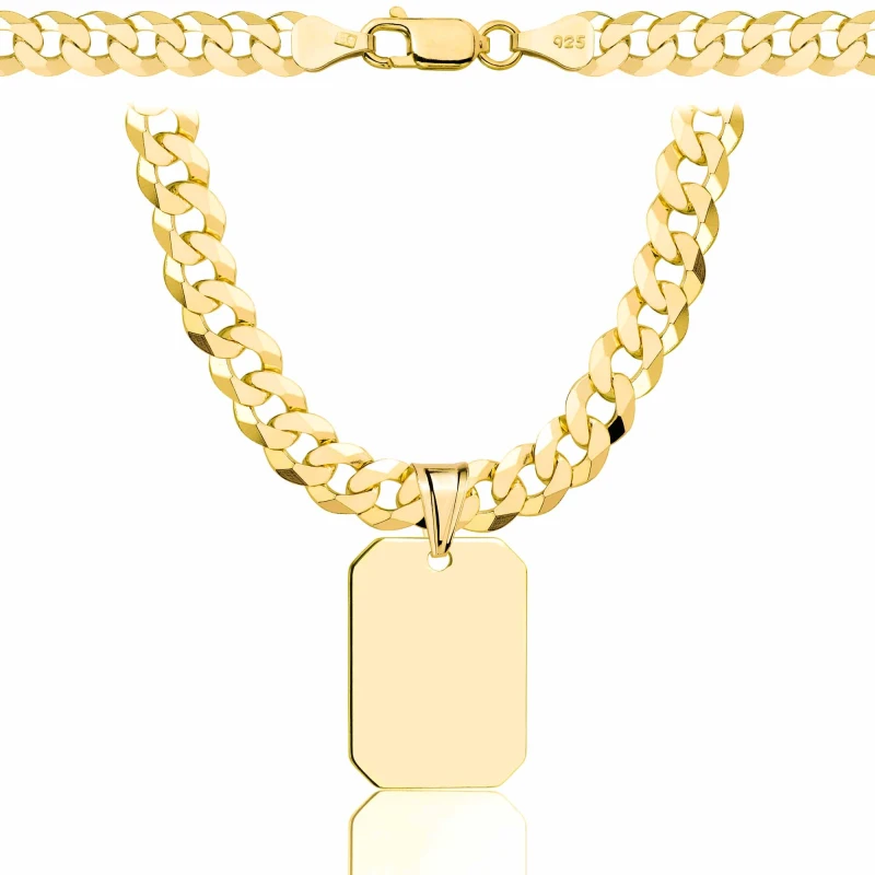 POZŁACANY SREBRNY ŁAŃCUSZEK PANCERKA Z NIEŚMIERTELNIKIEM 925 585 - 6,5MM