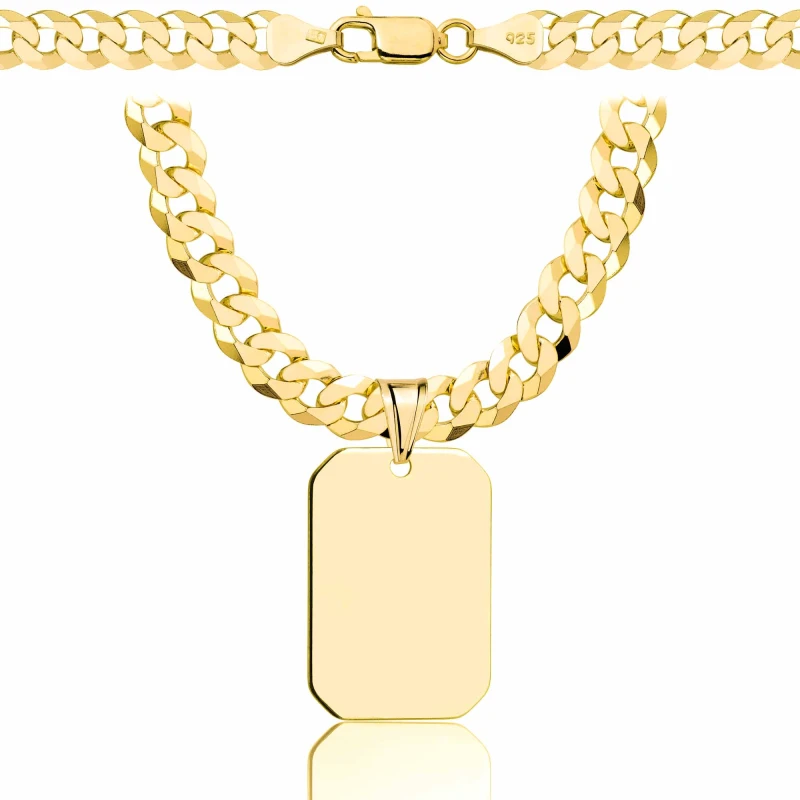 POZŁACANY SREBRNY ŁAŃCUSZEK PANCERKA Z NIEŚMIERTELNIKIEM 925 585 - 6,5MM