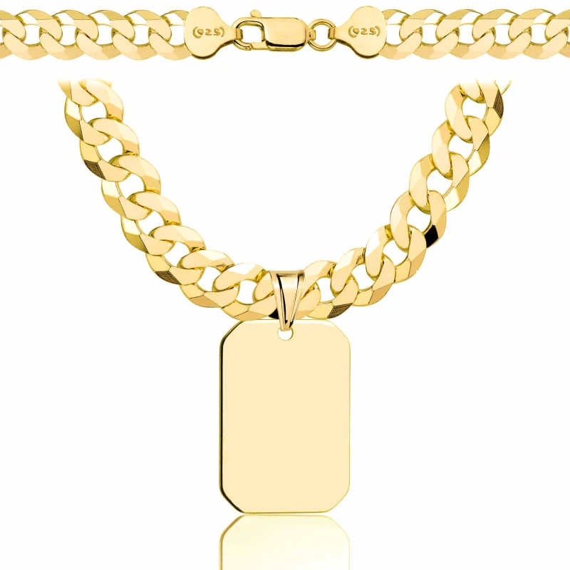 POZŁACANY SREBRNY ŁAŃCUSZEK PANCERKA Z NIEŚMIERTELNIKIEM 925 585 - 7,5MM
