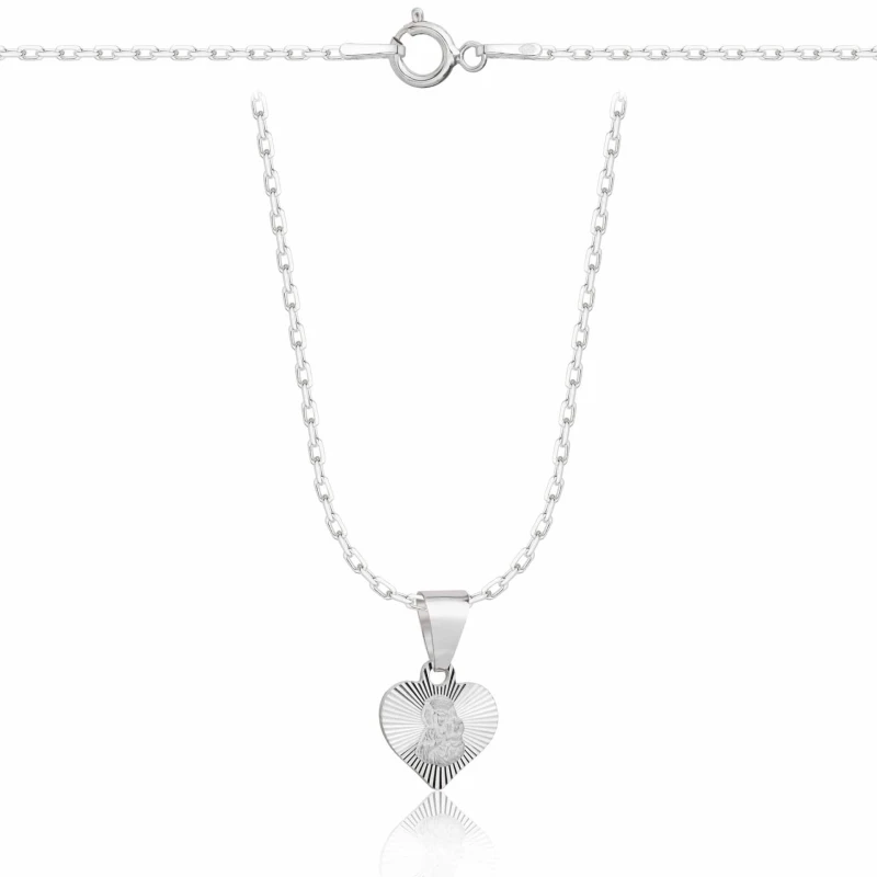 SREBRNY NASZYJNIK ANKIER SERCE 925 - 1,6MM